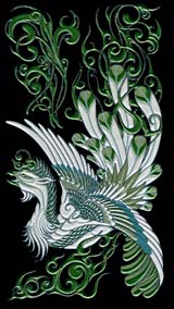 k096Chinese phoenix (Large-Green)